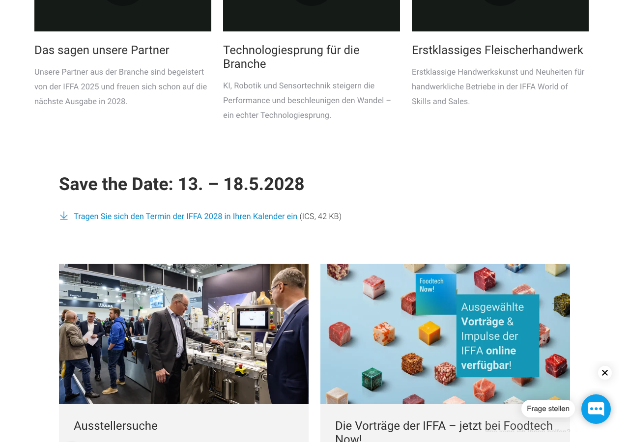 IFFA 2025 Messe-Website
