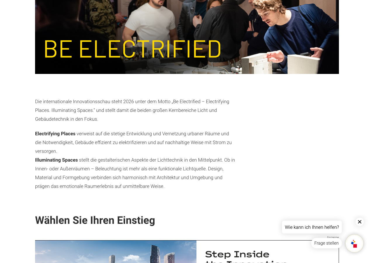 Light + Building Messe-Website