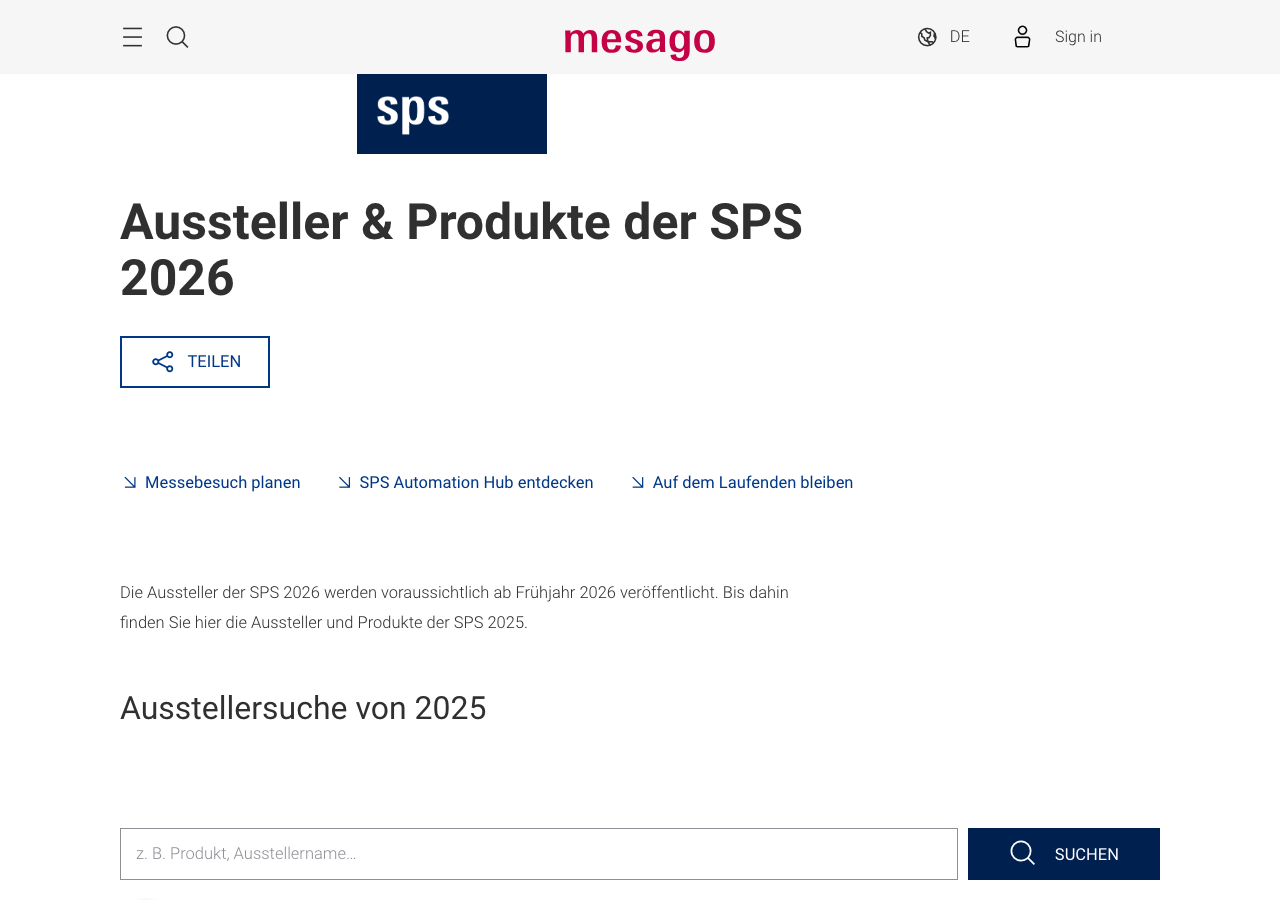 SPS - Smart Production Solutions 2025 Messe-Website