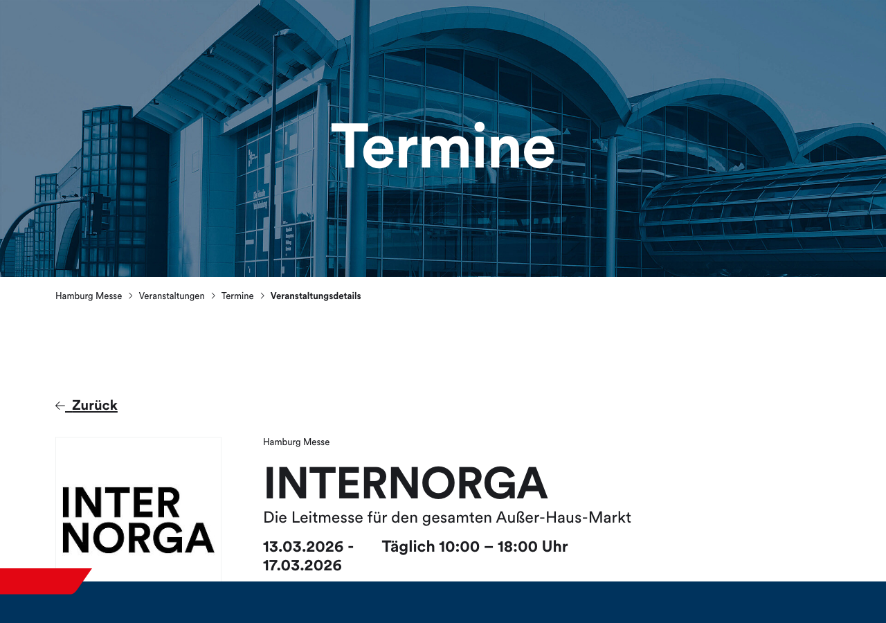 INTERNORGA Messe-Website