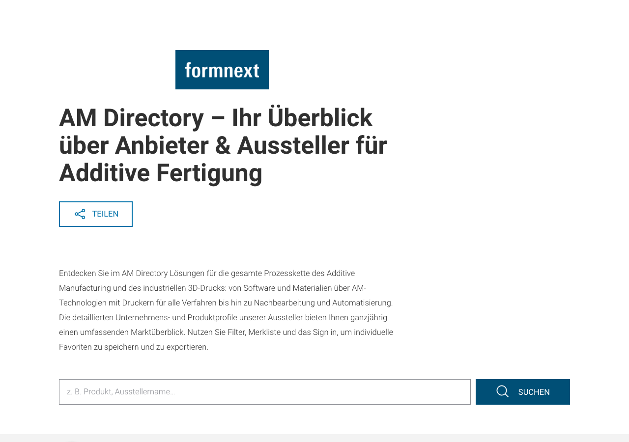 Formnext Messe-Website