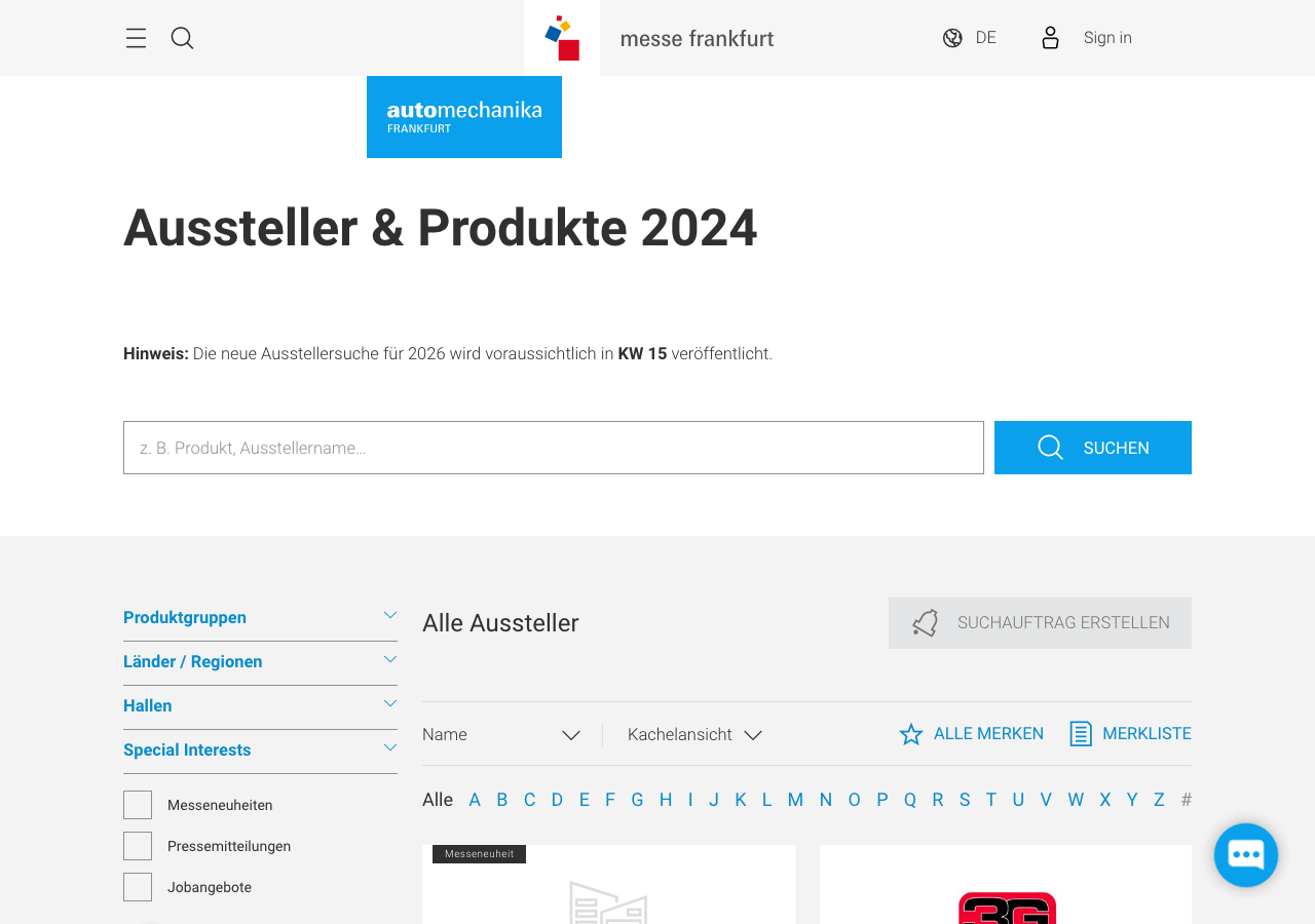 Automechanika Frankfurt 2024 Messe-Website
